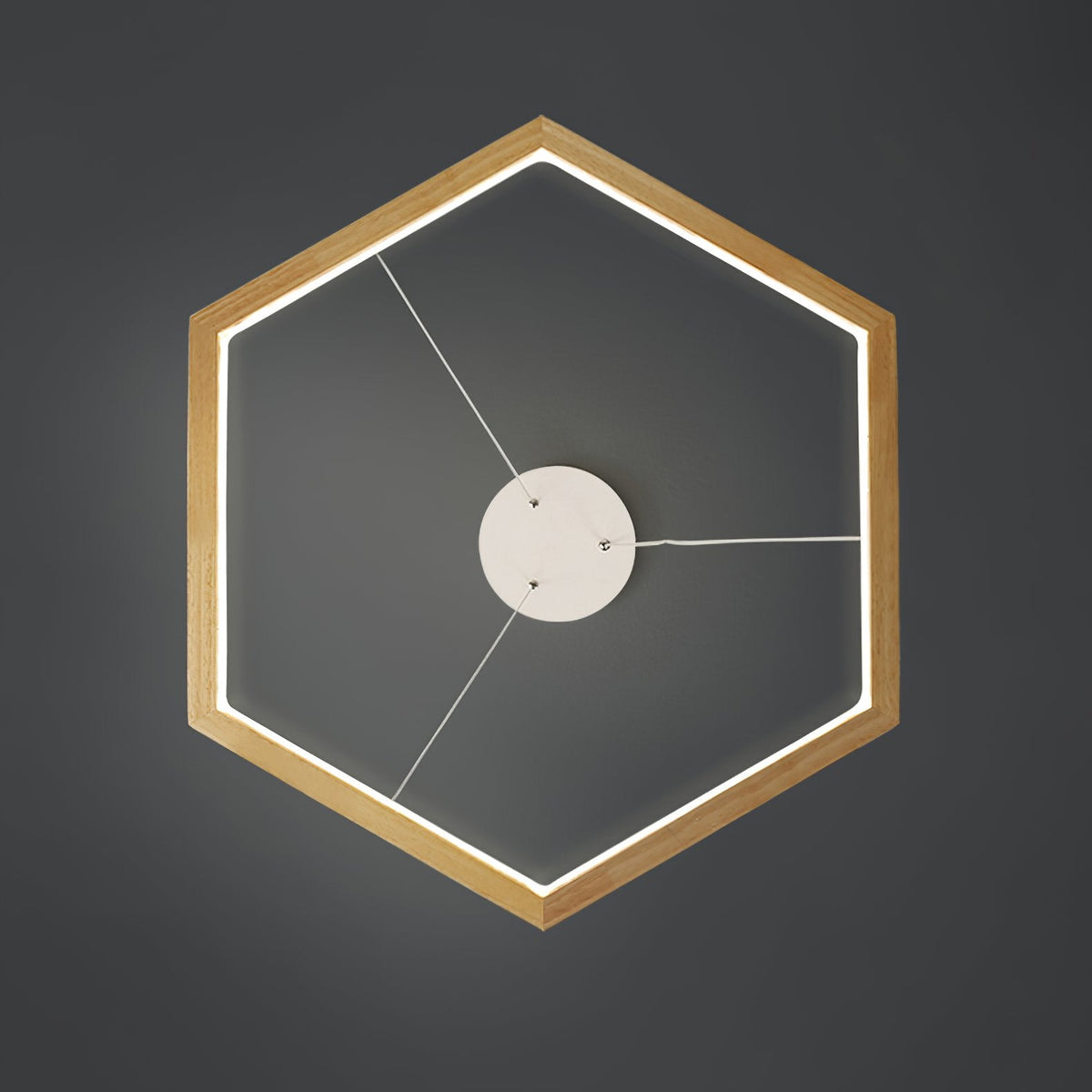Simple Geometric Wooden Pendant Light