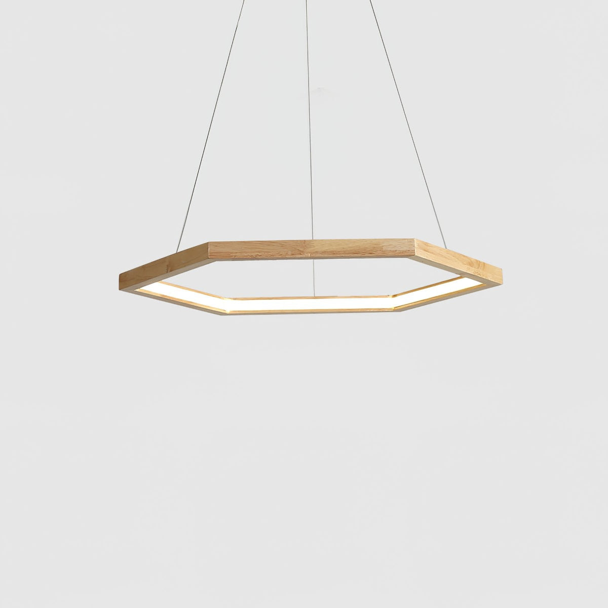 Simple Geometric Wooden Pendant Light