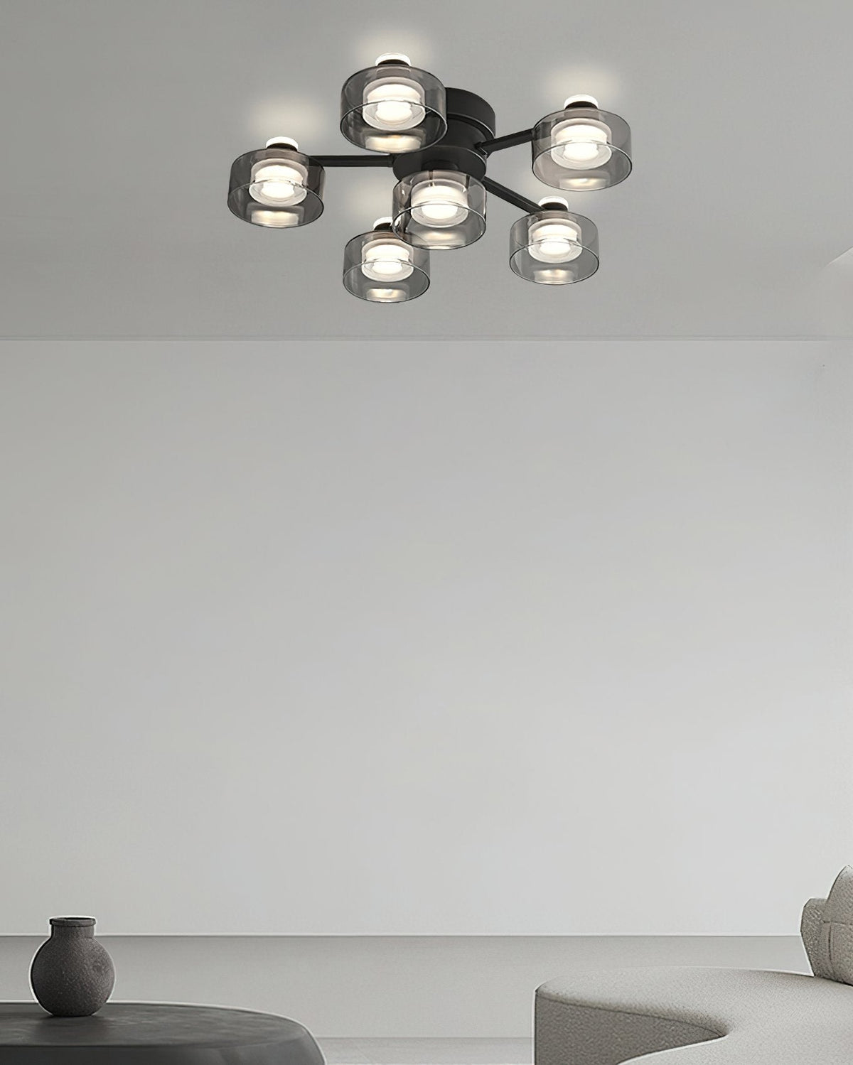 Simple Round Copper Ceiling Lamp