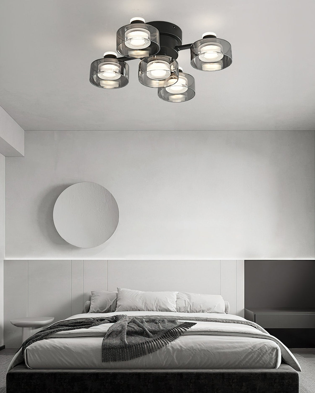 Simple Round Copper Ceiling Lamp