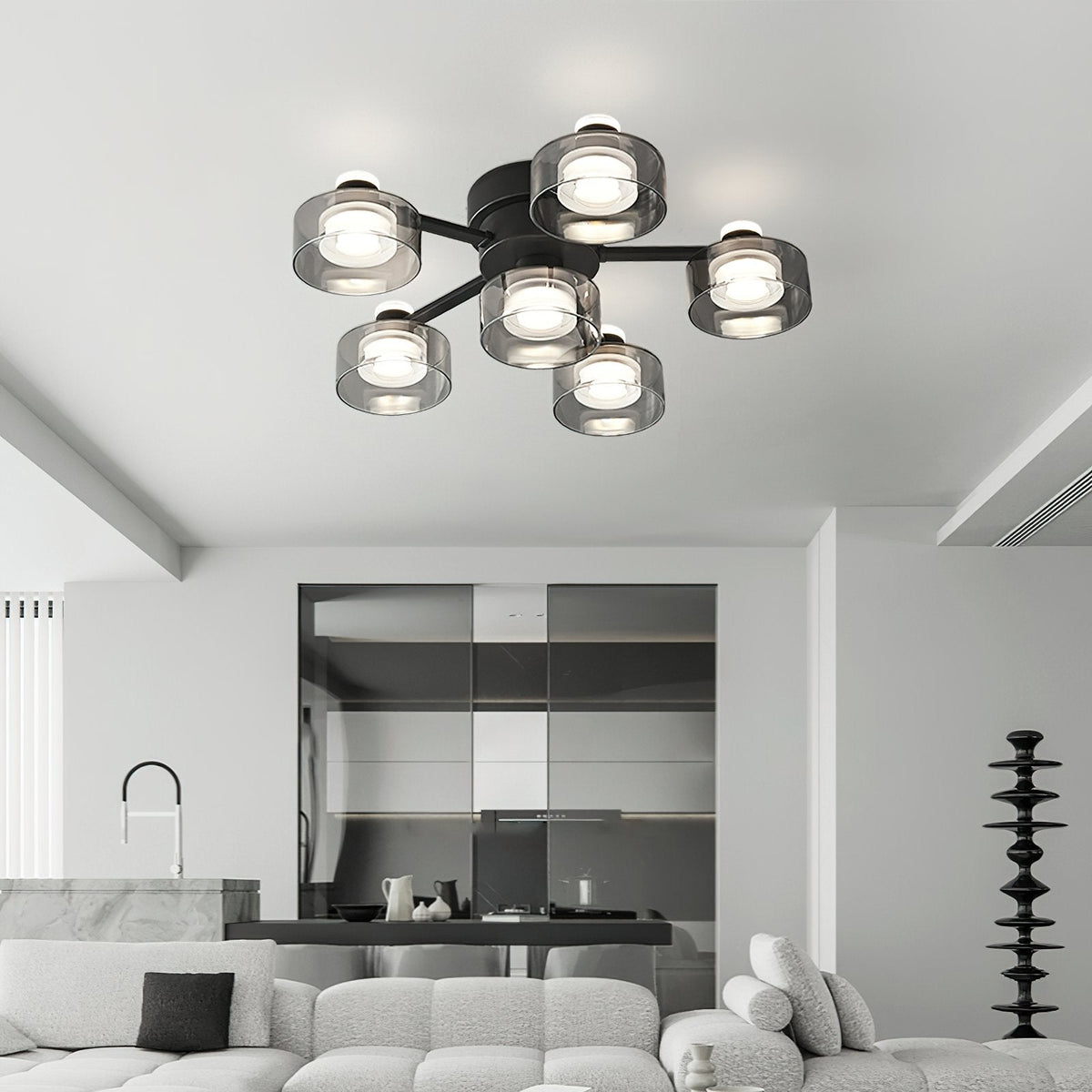 Simple Round Copper Ceiling Lamp