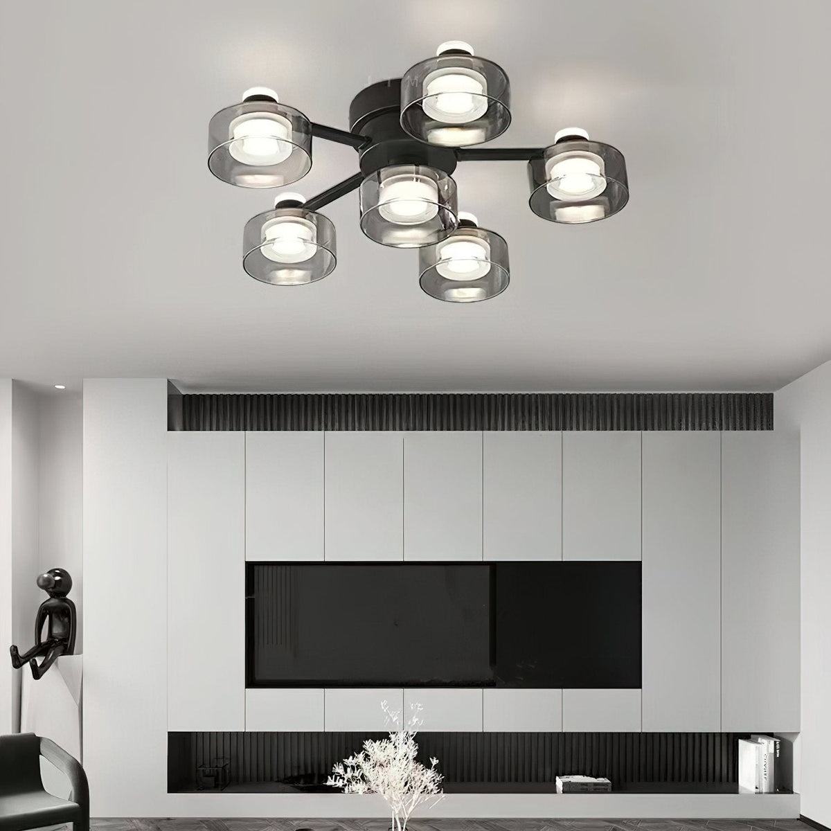 Simple Round Copper Ceiling Lamp