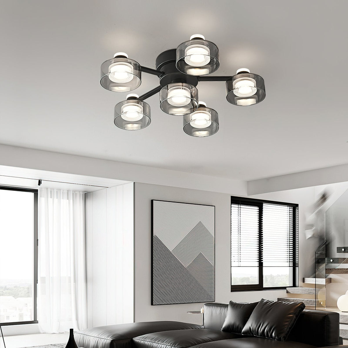 Simple Round Copper Ceiling Lamp