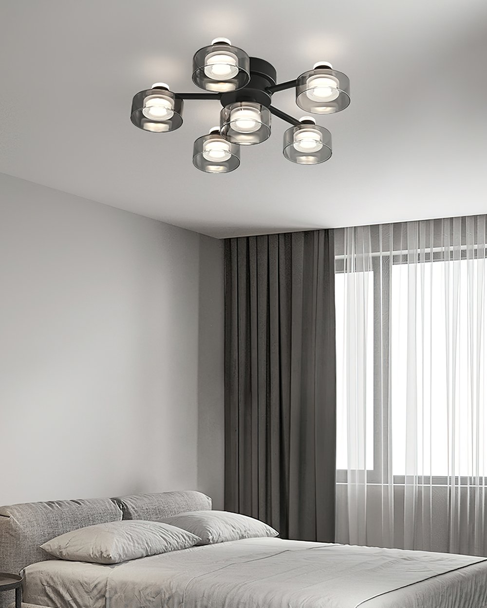 Simple Round Copper Ceiling Lamp