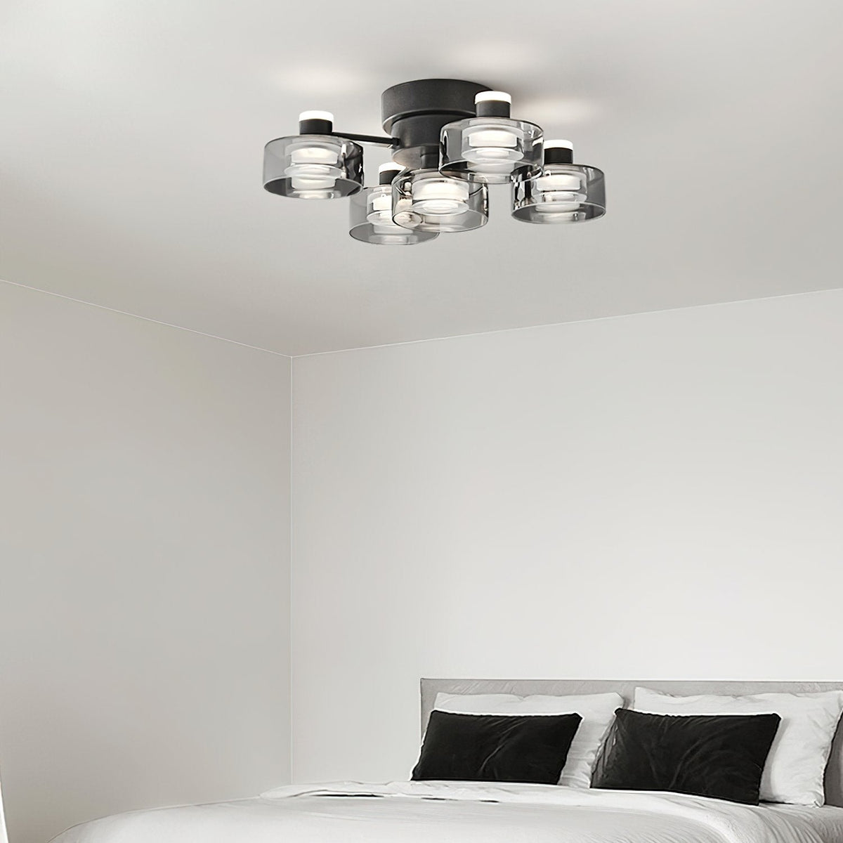 Simple Round Copper Ceiling Lamp