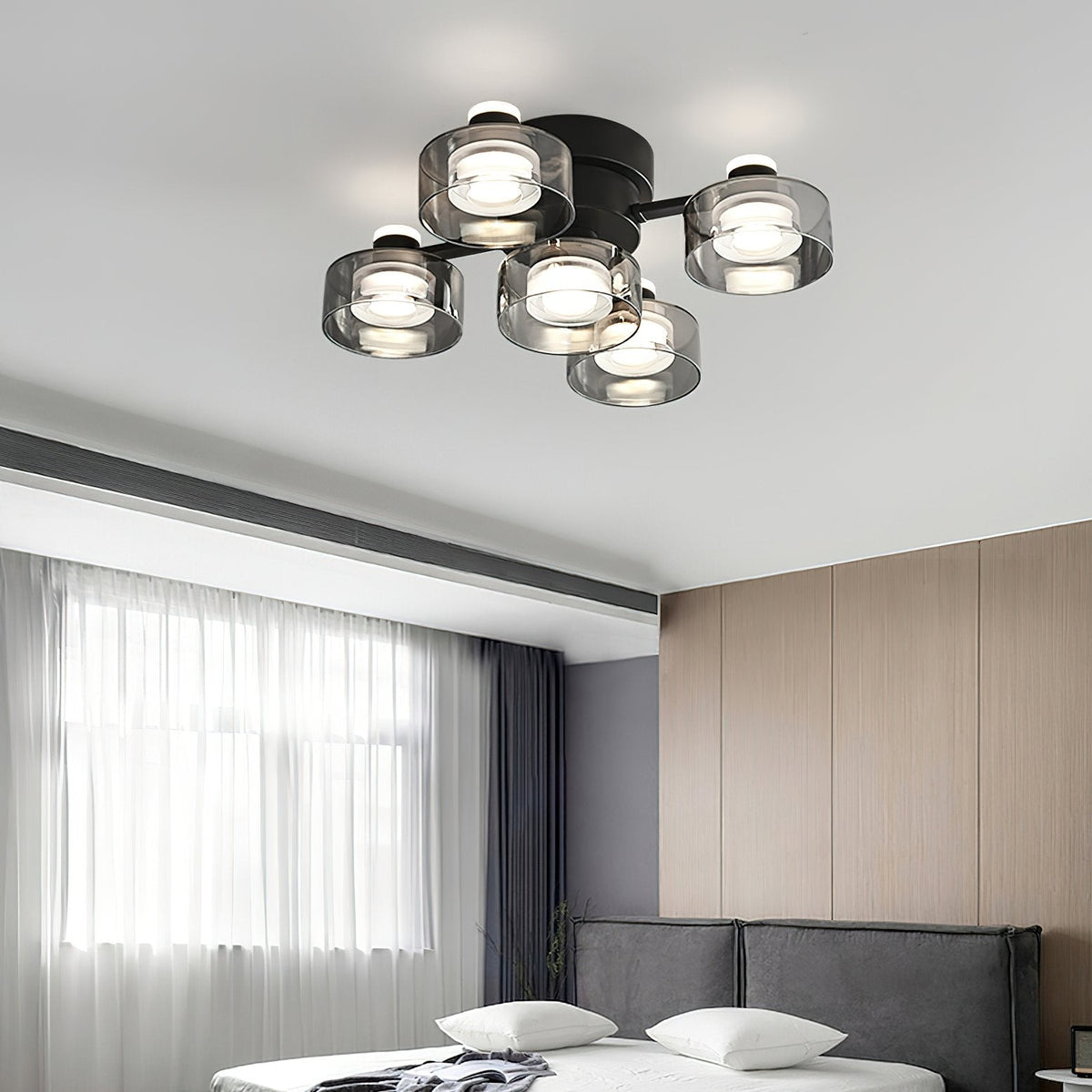 Simple Round Copper Ceiling Lamp