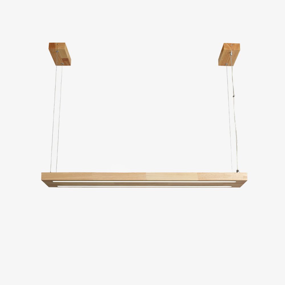 Simple Solid Wood LED Pendant Light