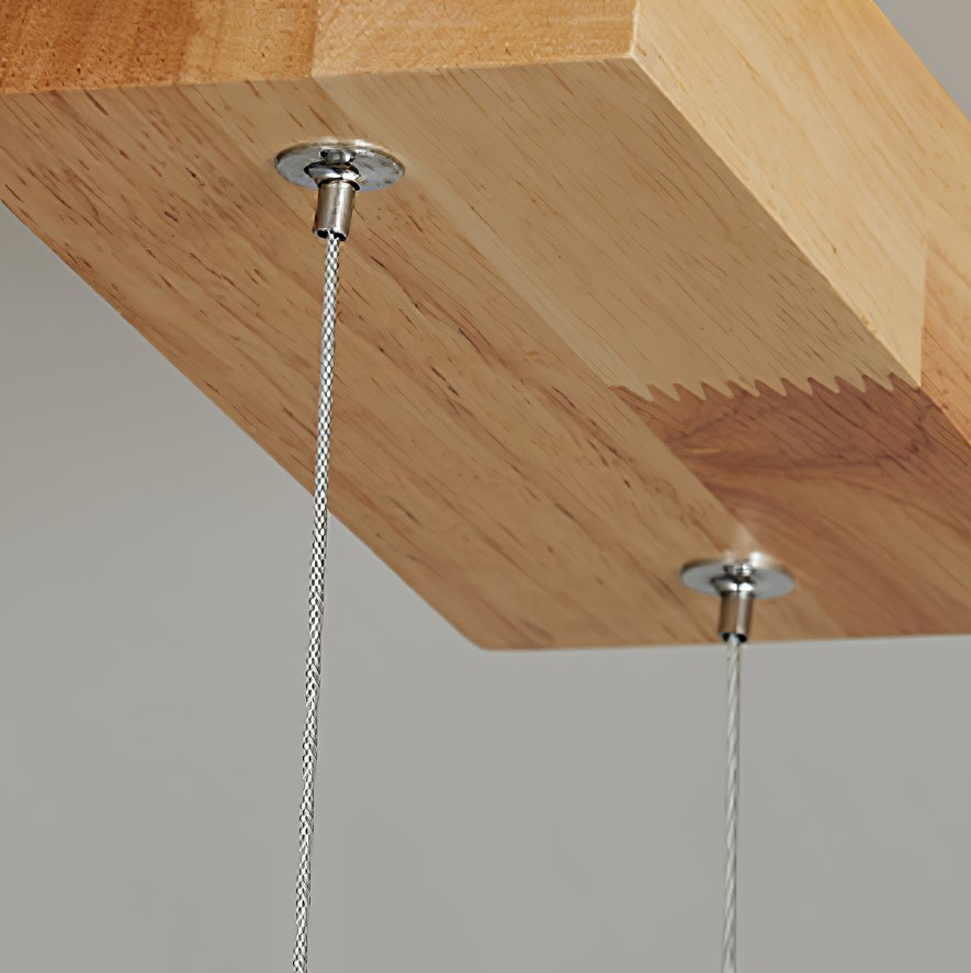 Simple Solid Wood LED Pendant Light