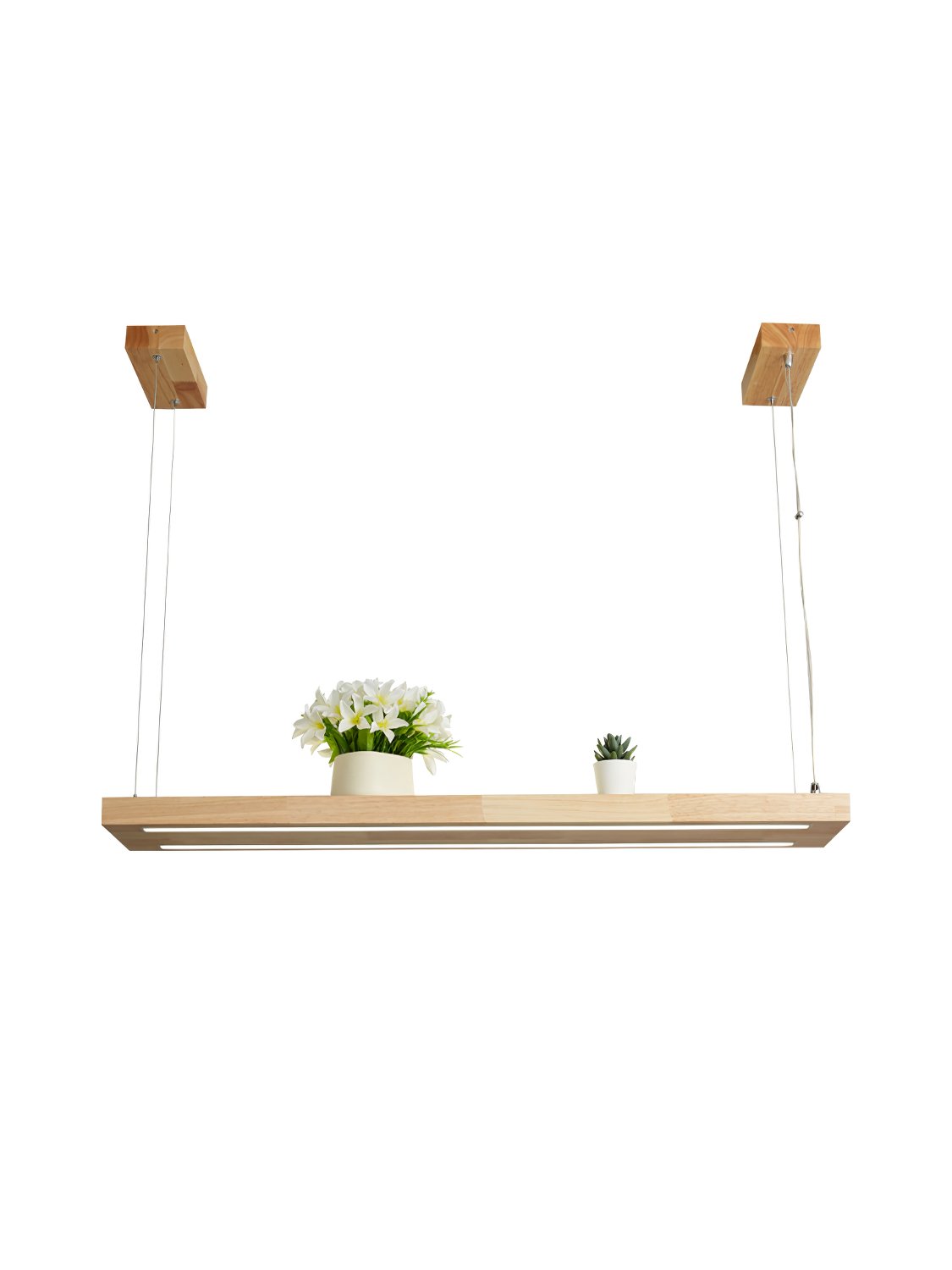 Simple Solid Wood LED Pendant Light