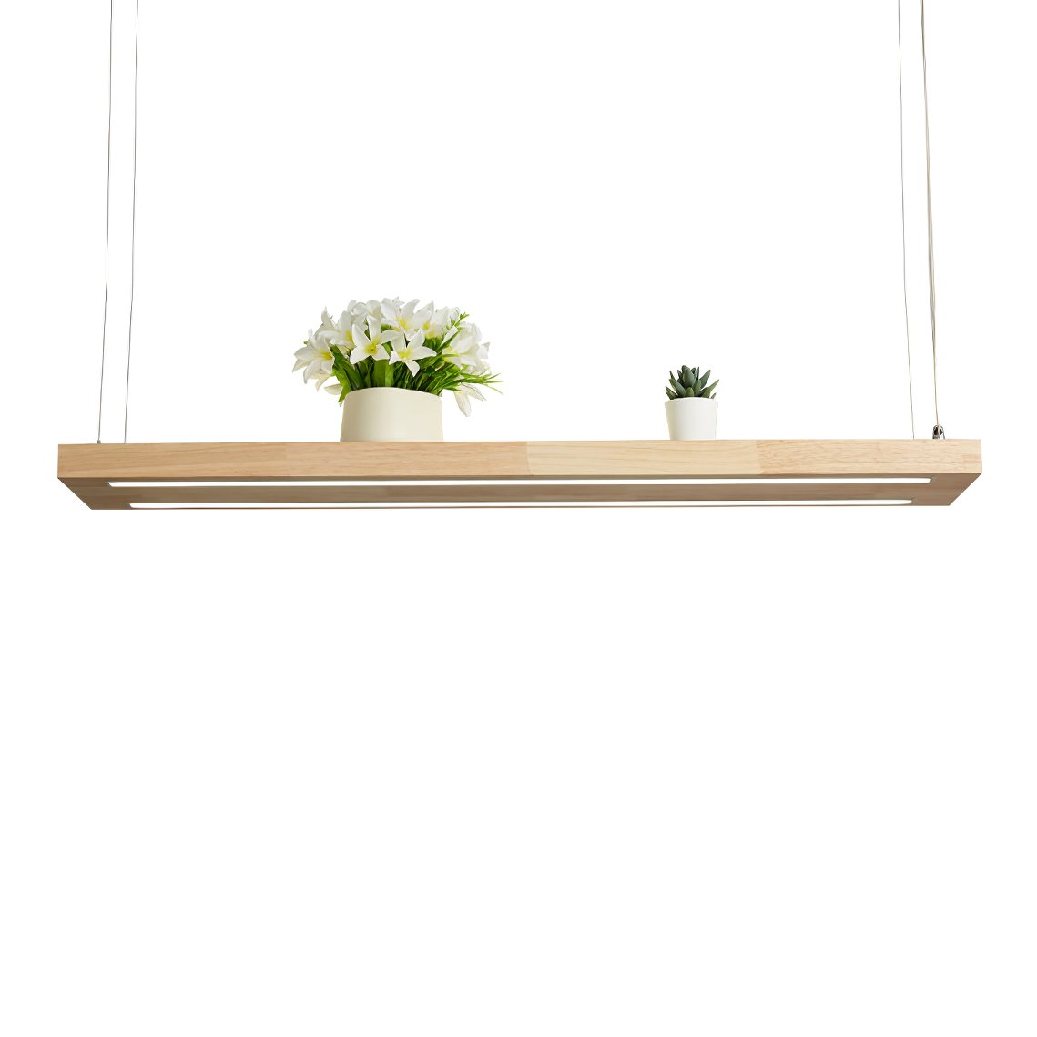Simple Solid Wood LED Pendant Light