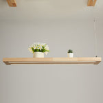 Simple Solid Wood LED Pendant Light