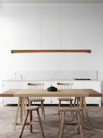 Simple Walnut Led Pendant Light