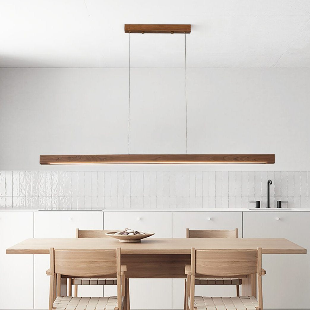 Simple Walnut Led Pendant Light