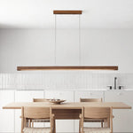 Simple Walnut Led Pendant Light