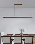Simple Walnut Led Pendant Light