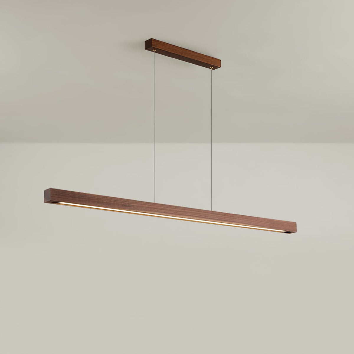 Simple Walnut Led Pendant Light