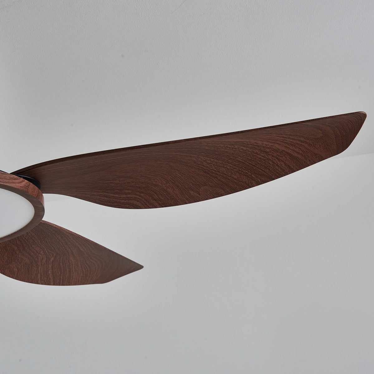 Sirocco Breeze Ceiling Fan with Integrated LED Light, Walnut and Brass, 42"