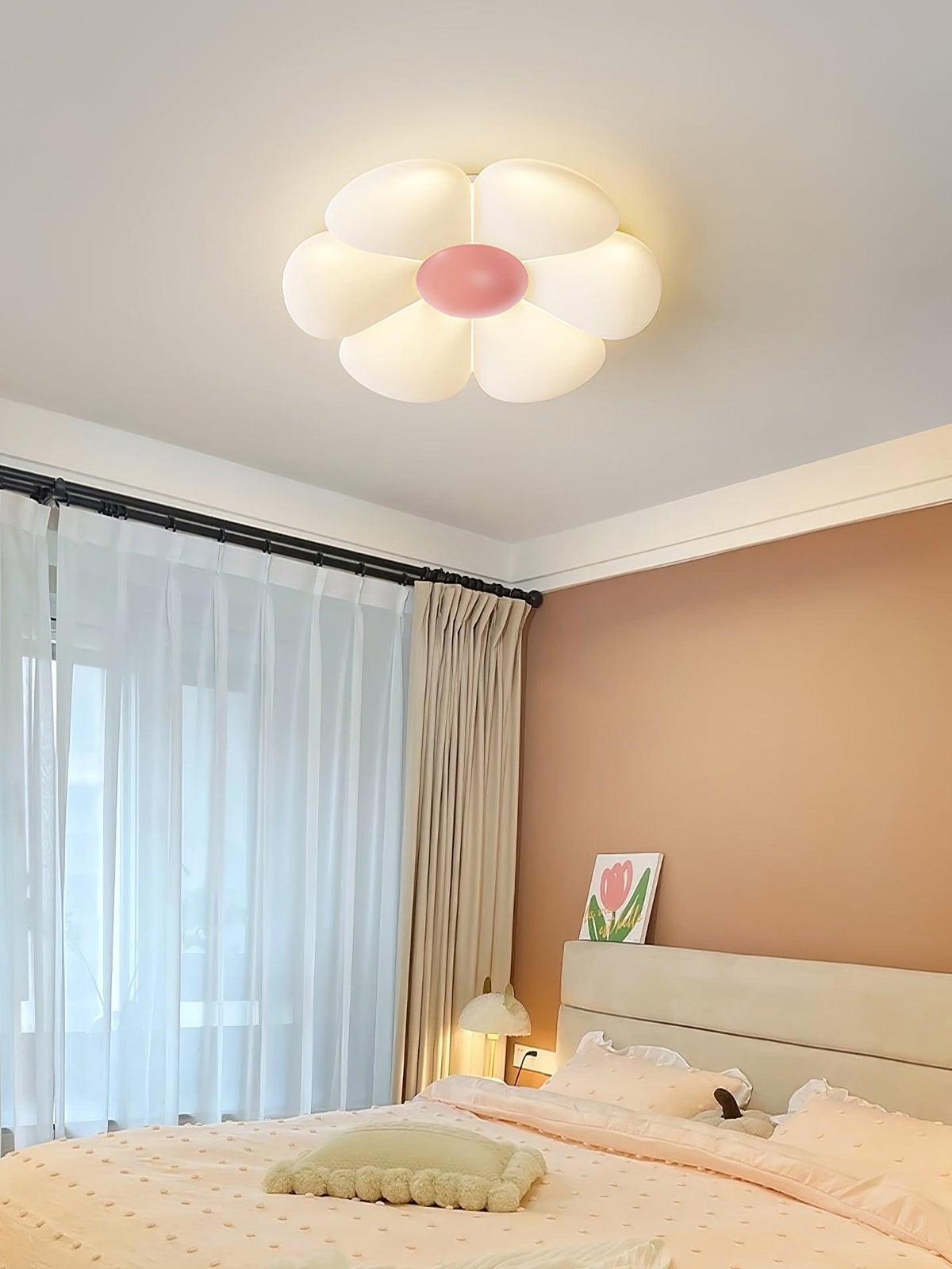 Six Leaf Flower Kids Room Ceiling Lamp