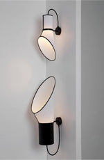 Sketch Line Wall Sconce – Minimalist Designer Wall Light in Black & White