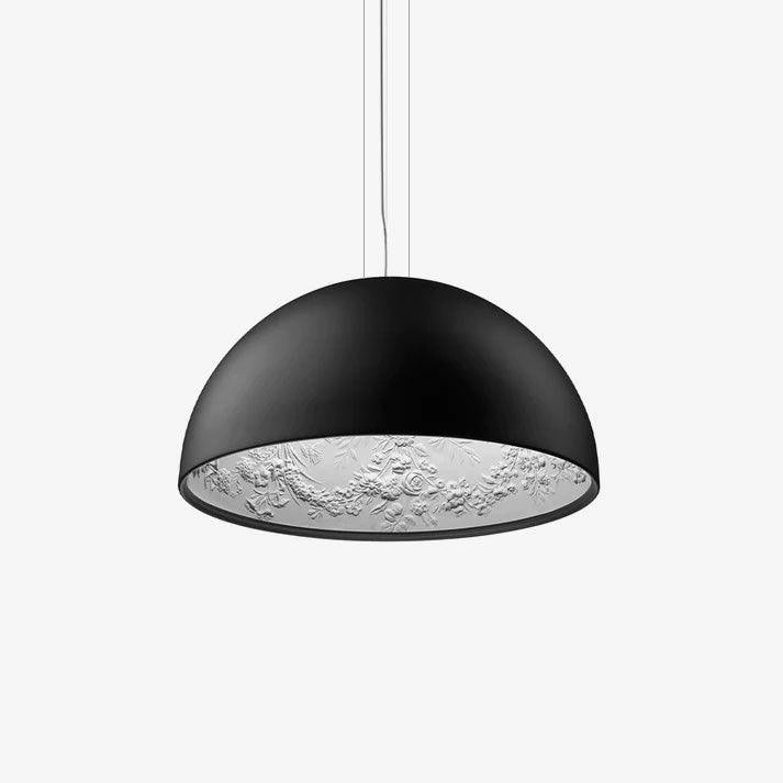 Hemisfera Plaster Pendant Light — Designer Hemisphere Suspension Lamp