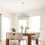 Hemisfera Plaster Pendant Light — Designer Hemisphere Suspension Lamp