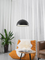 Hemisfera Plaster Pendant Light — Designer Hemisphere Suspension Lamp