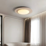 Sky Dome Ceiling Light in Yellow Travertine and Solid Wood