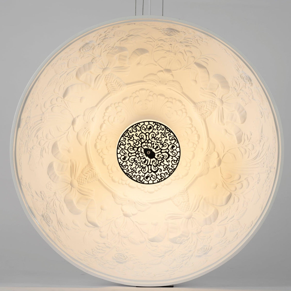 Hemisfera Plaster Pendant Light — Designer Hemisphere Suspension Lamp