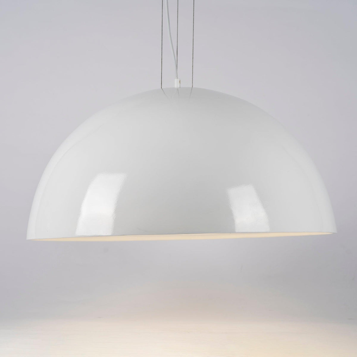 Hemisfera Plaster Pendant Light — Designer Hemisphere Suspension Lamp