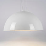 Hemisfera Plaster Pendant Light — Designer Hemisphere Suspension Lamp