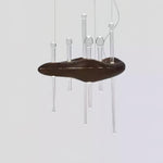 Skyward Thorn Modern Wood LED Chandelier for Dining Room and Living Space