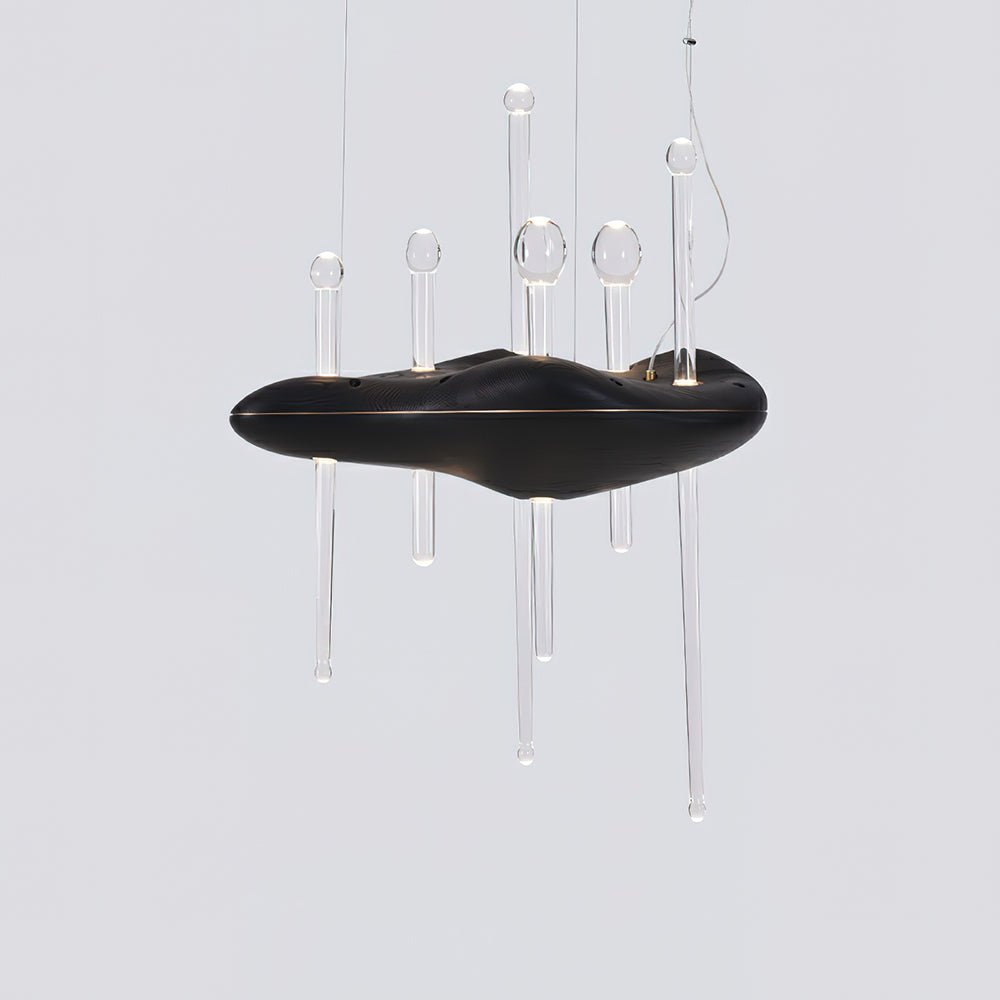 Skyward Thorn Modern Wood LED Chandelier for Dining Room and Living Space