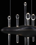 Skyward Thorn Modern Wood LED Chandelier for Dining Room and Living Space