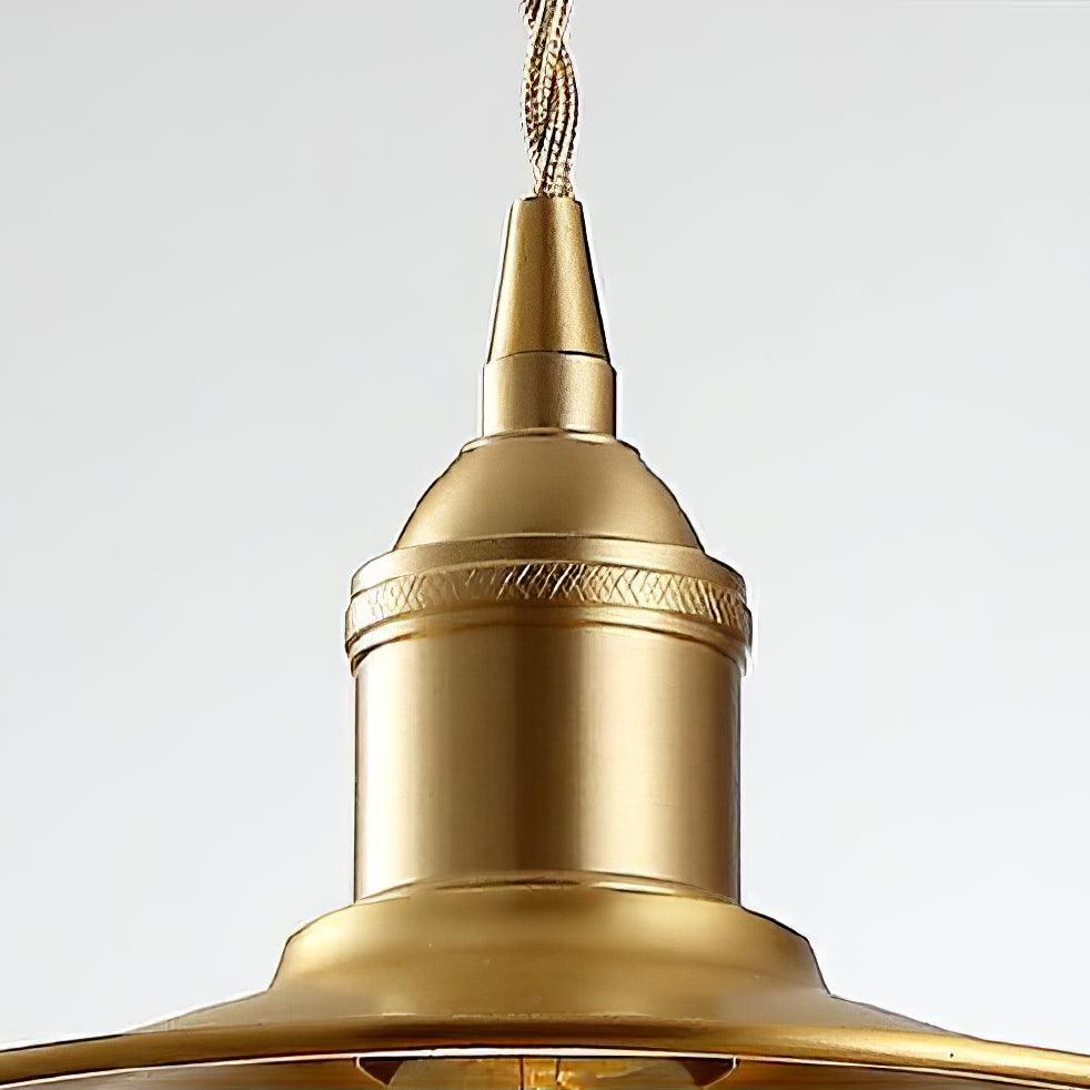 Lumina Brass Flat Pendant Light – Modern Minimalist Ceiling Lamp for Dining & Kitchen