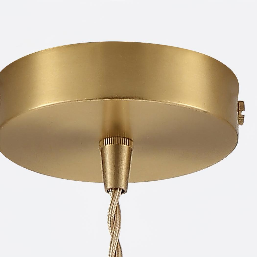 Lumina Brass Flat Pendant Light – Modern Minimalist Ceiling Lamp for Dining & Kitchen