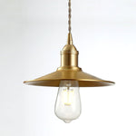 Lumina Brass Flat Pendant Light – Modern Minimalist Ceiling Lamp for Dining & Kitchen