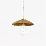 Lumina Brass Flat Pendant Light – Modern Minimalist Ceiling Lamp for Dining & Kitchen