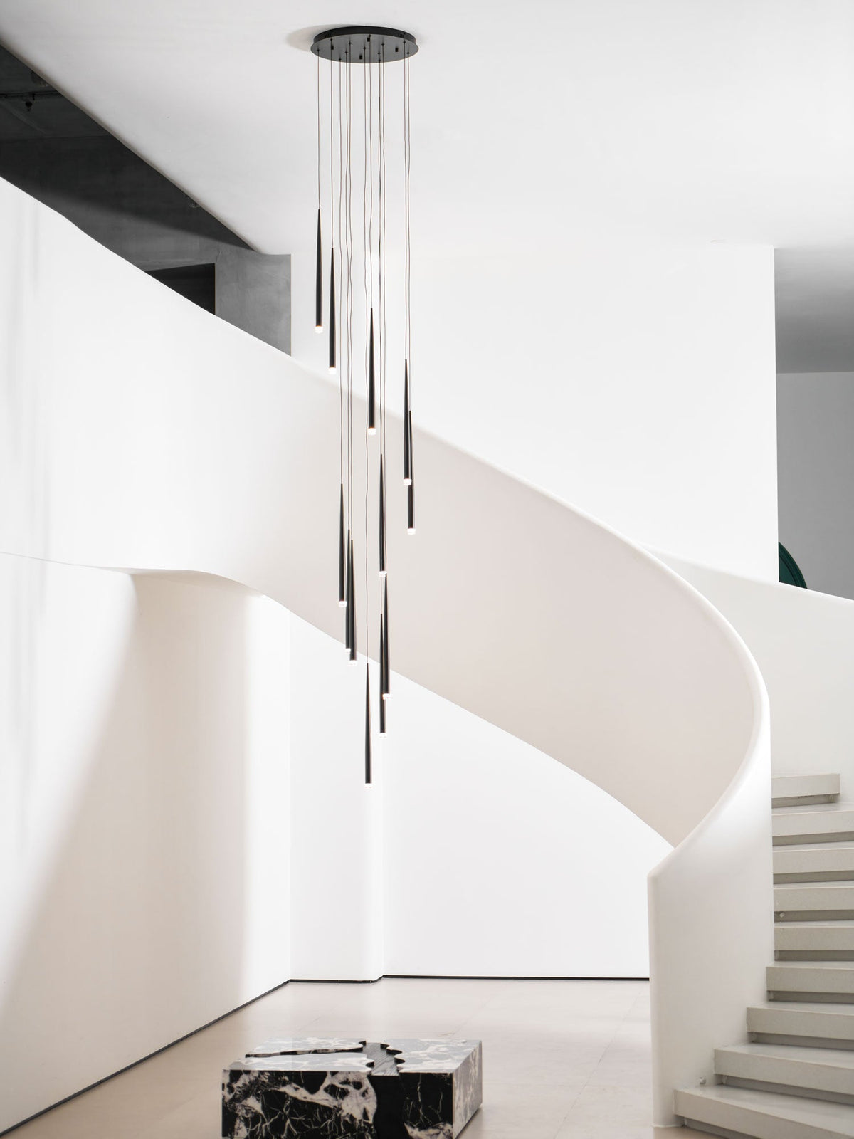 diy-slender-cone-chandelier
