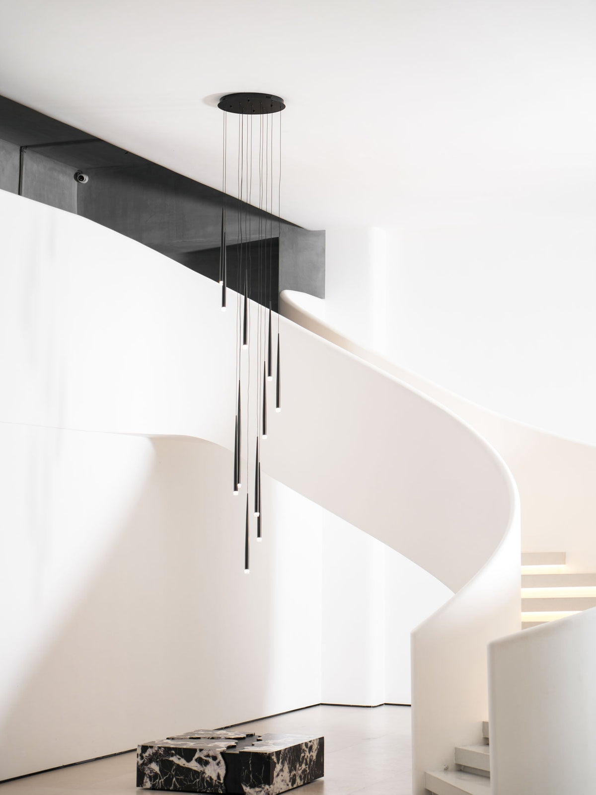 diy-slender-cone-chandelier