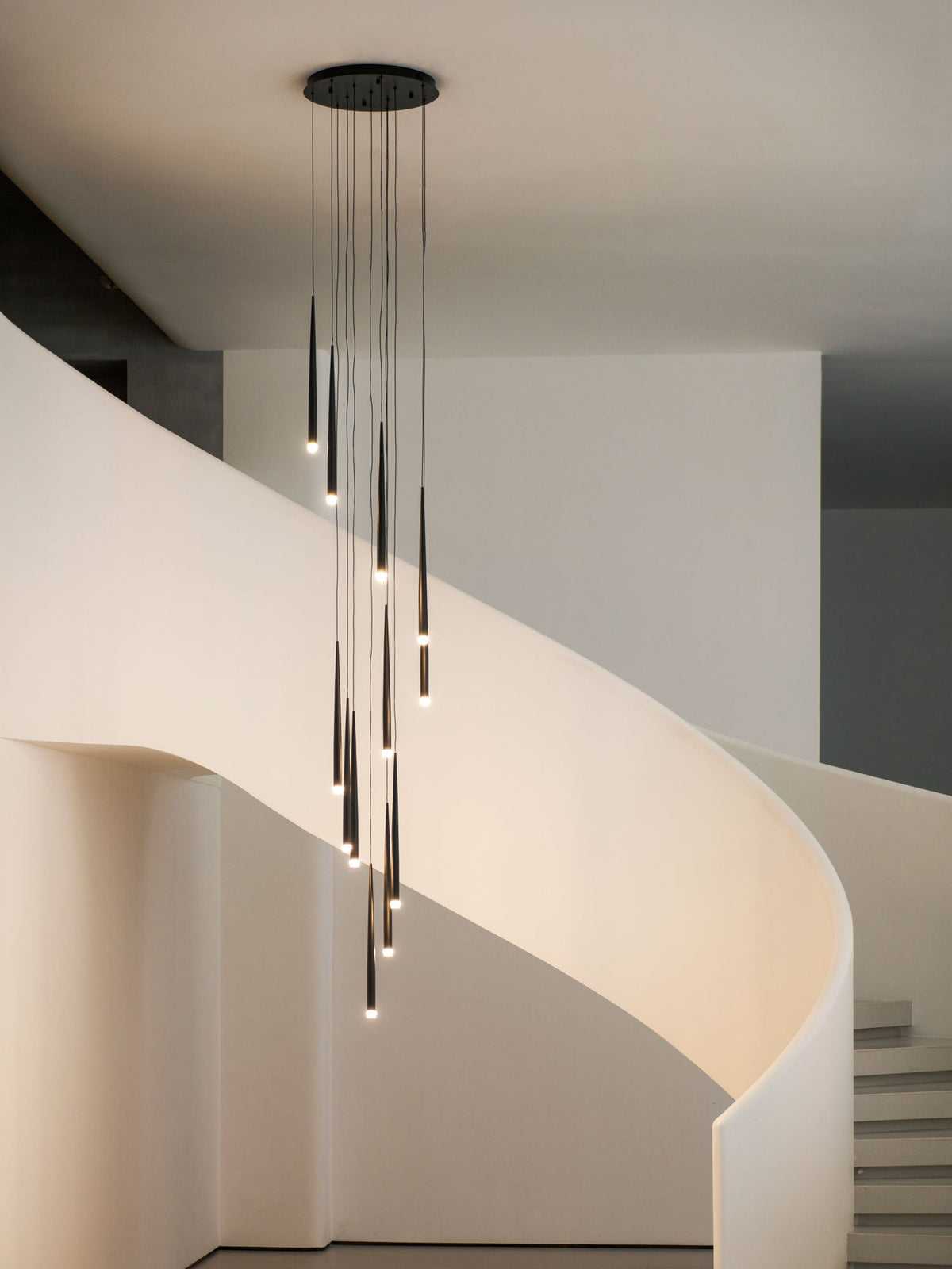 diy-slender-cone-chandelier