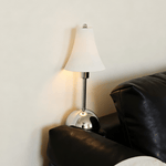 Slim Waist Table Lamp – Modern Chrome & Pleated Shade