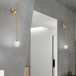 1 Light Glass Bubble Globe Slim Wall Light