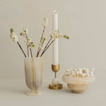 Small Jade Vase Table Lamp in Natural Stone for Ambient Lighting