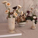 Small Jade Vase Table Lamp in Natural Stone for Ambient Lighting