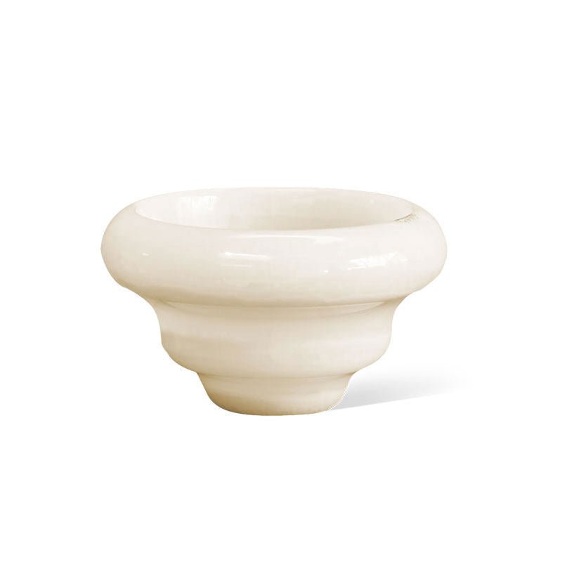 Small Jade Vase Table Lamp in Natural Stone for Ambient Lighting