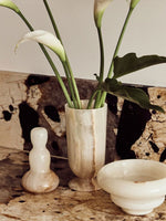 Small Jade Vase Table Lamp in Natural Stone for Ambient Lighting