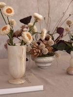 Small Jade Vase Table Lamp in Natural Stone for Ambient Lighting