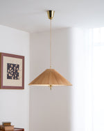 Tynellia Pendant Light – Natural Bamboo & Brass Nordic Pendant Lamp