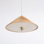 Tynellia Pendant Light – Natural Bamboo & Brass Nordic Pendant Lamp