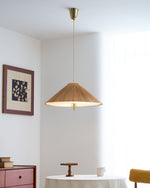 Tynellia Pendant Light – Natural Bamboo & Brass Nordic Pendant Lamp